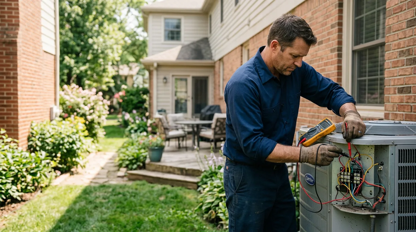 HVAC technician working near Six Lakes, MI